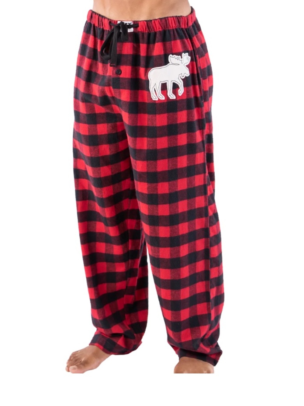 Moose Plaid Men's PJ Pant - Unisex - Size Large